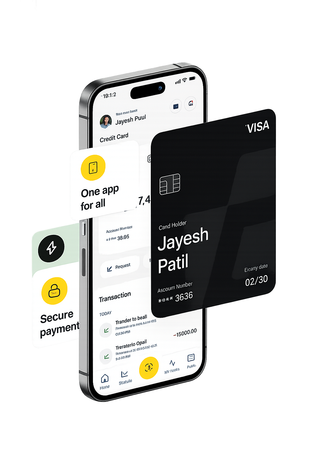 Novariss Bank mobile banking dashboard